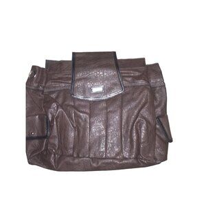 Miche-Katheryn Brown Faux Leather Handbag/ Shell With Multiple Pockets